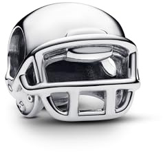 Charm casque de football américain en argent 925 compatible avec les bracelets Pandora, Trollbeads, Chamilia, Biagi et de nombreux autres bracelets à breloques britanniques.