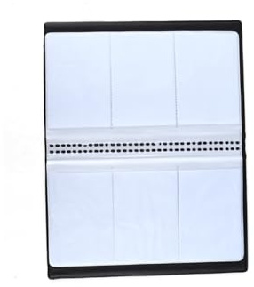 Hemobllo Carnet Porte-cartes Cuir Pu 18,5 X 10,8 Cm Couverture Rigide Capacité 180 Cartes Organiseur Professionnel Bureau et Réunion