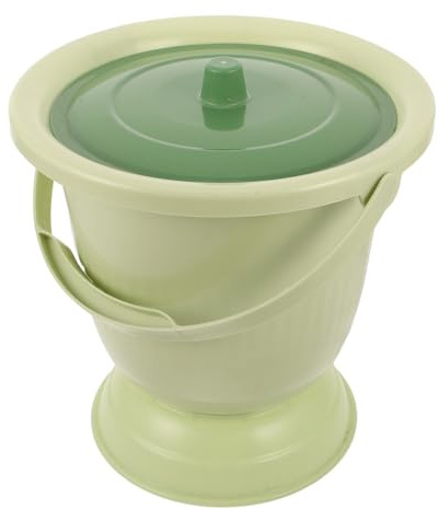 KOMBIUDA Vaso da Notte Portatile con Coperchio Antiodore, Secchio Orinatoio Unisex Leggero per Anziani, Donne Incinte e Disabili, Toilette da Viaggio Discreta e Pratica per Uso Domestico