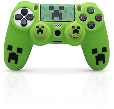 UtmostXP Custodia compatibile per controller PS4, Cover protettiva in silicone morbido antiscivolo per controller PS4, Custodia protettiva compatibile con controller Play 4 (Verde)