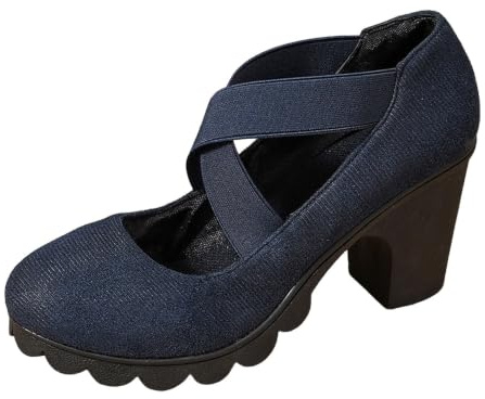 Escarpins Mary Janes pour femme - Pieds larges - Chaussures Dirndl - Talon bloc - Élégantes - Chaussures de mariée - 36-43 EU