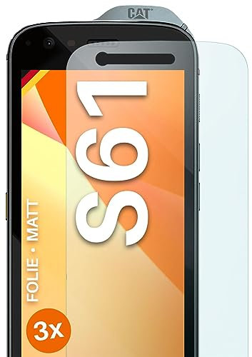 moex FlexProtect matte Schutzfolie für CAT S61 Displayschutz Folie matt gegen Reflexionen, Anti Reflex Handyfolie mit Sonnenschutz, Kompatibel mit jeder Handyhülle, 3 Stück