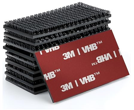 Dpm tapes - 3M Dual Lock SJ3870, Fixation Réutilisable Extraforte pour Dashcam, GoPro, Accessoires Auto, Système de Péage, Fermeture à Pression, Noir (25,4 mm x 50 mm) – 10 Rectangles