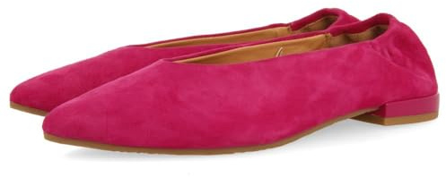 GIOSEPPO Bailarinas DE Piel Color Fucsia con Punta Fina Y TALÓN Fruncida para Mujer GAGEAC