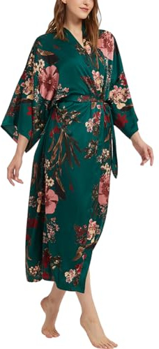 Robes de chambre kimono pour dames - Kimono floral - Robe imprimée - Cardigan pour femmes - Mariage, fête de rapprochement, pyjamas, One Size Plus Tall
