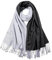 PFLife Damen Kaschmir Schal Wärmender Winter Schal Wendbares Modell mit Fransen Weiche große Kaschmir Decke, 80'' * 27'' (200 x 70 cm), Schwarz Grau