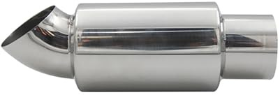 Krtopo 2,5 Pouces/63mm Silencieux d'échappement Entrée d'air d'échappement En Acier Inoxydable Résonateur d'échappement Coude Silencieux Moteur Diesel Bout d'échappement Sortie Pour Camion Suv Berline