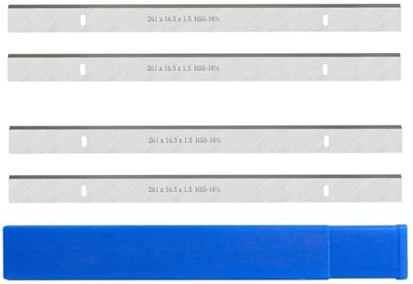 4 Piezas Cuchillas Para Cepilladora Eléctrica 261x16,5x1,5mm HSS, Para HMS1070 Para JET JPT-10B Para GADH 254 P