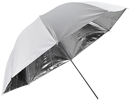 BRESSER SM-04 - Paraguas Reflector (109 cm), Color Blanco y Plateado