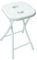 Gedy Sgabello bagno richiudibile, Misure e peso: 46,5X26X28 CM & 1,156 KG, Sgabello richiudibile in metallo e resine, Finitura bianca, Design R&S, 2 anni di garanzia