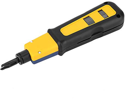 Punch Down Impact Tool with 88/110 Cut Blade, Network Wire Stripper and Crimper, Plastic Handle Wire Cutter for Electrical Wiring and Cable Installation, Impact Punch Down Tool for RJ45 Keystone