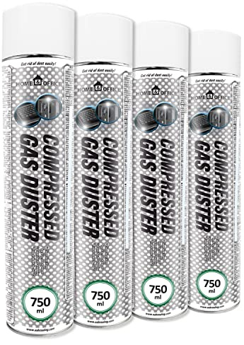 AABCOOLING Home&Office Compressed Gas Duster-Dammdammburk för dator, tangentbord och annan kontorsutrustning, tangentbordstvätt, tryckluftsburk, luftfläkt, PC-spray, tryckluftspruta K4, 4x750ml