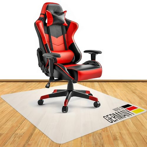Roxus® Bodenschutzmatte Bürostuhl Verschiedene Größen (90x120cm, milchweiß) - Bürostuhl-Unterlage geeignet für Parkett, Laminat, Teppich, Fliesen, Hartböden - Gaming Schreibtischstuhl Schutz-Matte