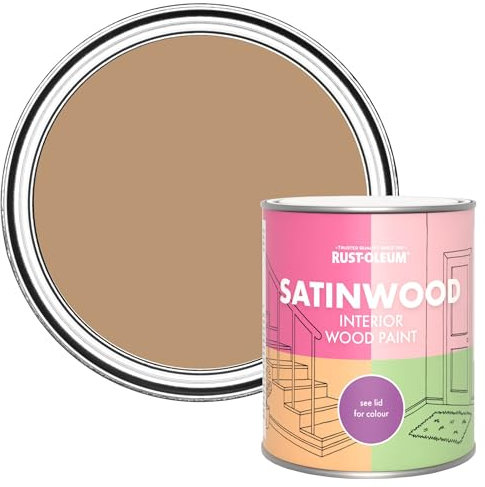 Rust-Oleum Brown Satinwood Interior Wood Paint - Fired Clay 750ml