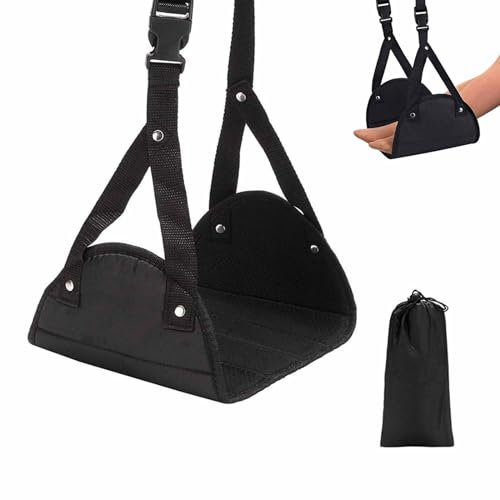 Airplane Foot Rest, Foot Hammock for Flight, Long Haul Flight Essentials, Airplane Footrest Portable Adjustable Travel Accessories for Desk Under Aeroplane Seat Chair Folding Footreat