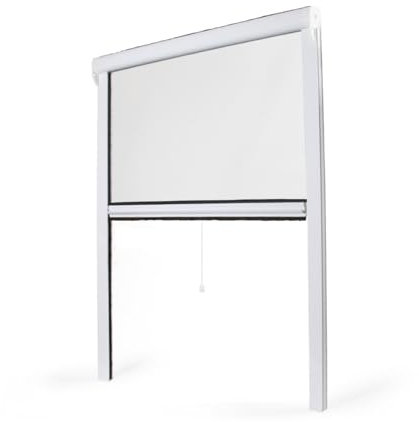 Mosquitera Enrollable Ventana de PVC Ajustable (1, Anch. 1500mm x Alt. 1600mm)