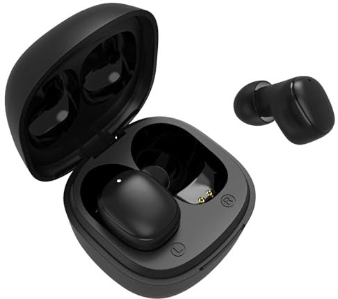 VulTech Cube EP-20WH Écouteurs Bluetooth 5.3 TWS in-Ear avec Microphone, contrôle Tactile, Recharge USB-C, IPX5, étui 3 Charges, Compatible iPhone, Samsung, Xiaomi, Huawei - Noir