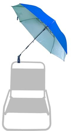 SUN & SURF Parasol de marché avec clip réglable, mât flexible, protection solaire UPF 50+, portable, housse de protection incluse, compatible chaise longue, chaise ou trépied