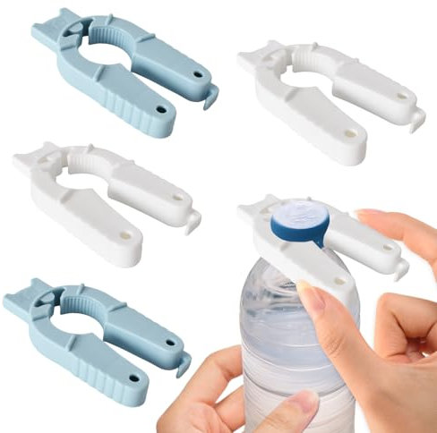 Lot de 4 décapsuleurs 3 en 1, Bouchon à vis - Ouvre-bouteille en plastique multifonction - Facile à utiliser pour les personnes âgées souffrant de problèmes de main