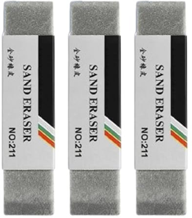 Borrador de tinta para papel, 3 unidades, borrador de lápices de colores multiusos, resistente a la suciedad, para caligrafía y dibujo técnico sin marcas de lijado