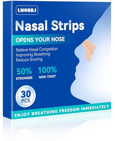 30 Stück Nasenpflaster Schnarchen, Nose Strips Nasal Strips Verbesserter Typ Nasenpflaster Besser Atmen Gut Anti-Schnarchen, Nicht Schnarchende Pflaster Verbessern die Atmung (Braun) (Braun) (Braun)