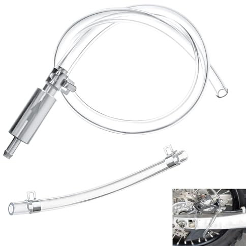 Kit de Purge de Frein Moto Universel avec Tuyau Transparent, Valve Anti-Retour Unidirectionnelle, Clips Fixation Rapide, Compatible Voitures Motos Vélos à Freins Hydrauliques, Entretien Facile Propre