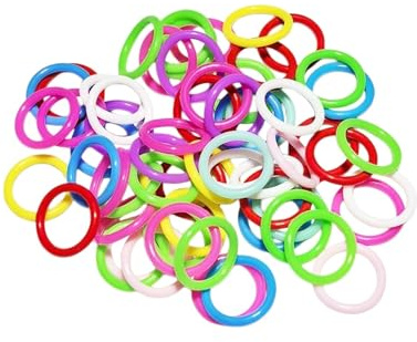 Genérico 100 Uds Anillos for Patas de Aves Multicolor 9mm/12mm Anillos for Patas de identificación de Pollo Compatible con Palomas de codorniz(Red,12mm)