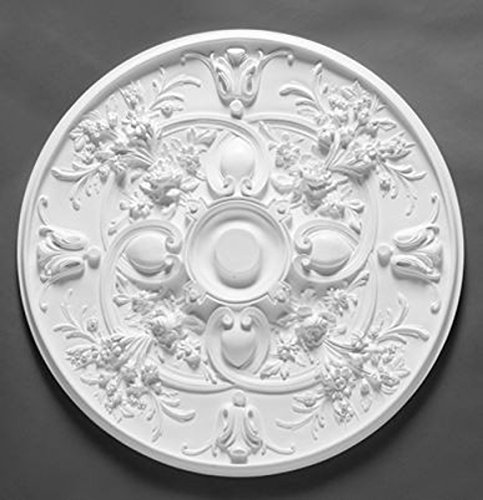 Casa Padrino Stuck Rosette 79 x 79 cm Deckenstuck Deckenrosette Stuckrosette Wandrosette Barock Jugendstil