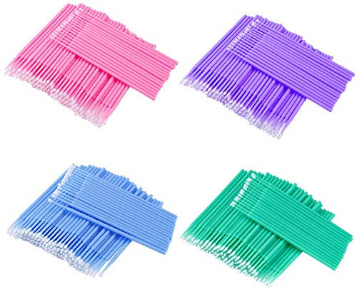 Einweg Microbürsten Wimpernbürste Reinigungsstäbchen Applikator für Wimpernverlängerung Entferner Makeup Dental 400 Stück