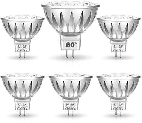 ALIDE MR16 GU5.3 Led Bulbs 12volt Low Voltage 60°Degree Wide Beam Angle