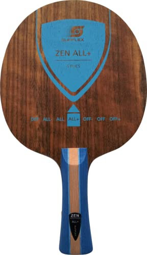 Sunflex Zen All+ Tischtennis-Holz | professionelles Allround Holz | 5 Furniere | sehr Gute Tempowerte und Ballrückmeldung | konkaver Griff