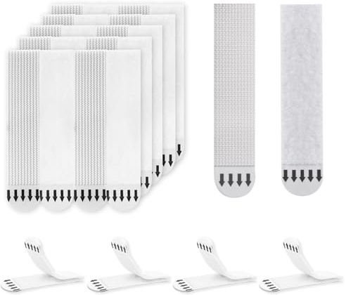 24 Paar/48 Stück Bilder-Aufhängestreifen, Bilder-Aufhängestreifen, keine Nägel, Klebestreifen zum Aufhängen von Bildern, zum Aufhängen von Bildern, zum Aufhängen von Rahmen und Weihnachtsdekorationen