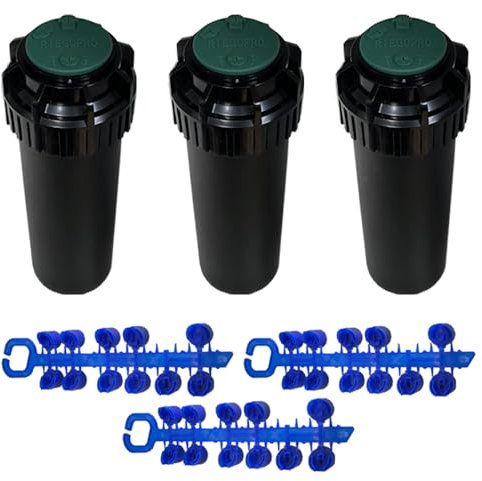 Riegopro Irrigatore Riegopro Confezione da 3 RP-500 3/4 Femmina. Portata 7,5-14 metri. Include set di ugelli