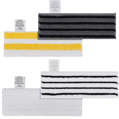 4 Pack Microfibre Steam Cleaner Pads for Kärcher Easyfix SC 2, SC 3, SC 4, SC 5 Steam Cleaners, 4 Types Floor Cloth Pads