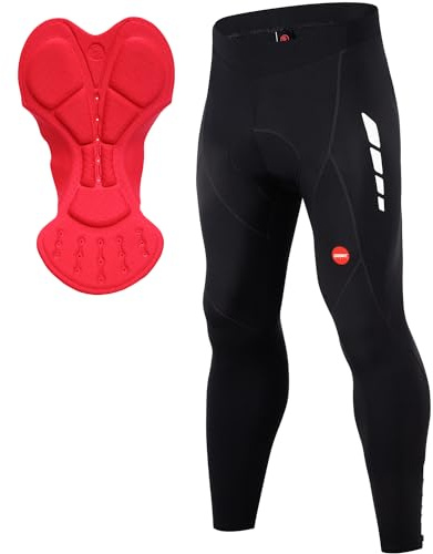 Souke Sports Men's 4D Padded Bike Pants Long Cycling Tights for Road Riding