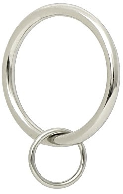 Ivilon Draperie Œillet Anneaux de Rideaux – 4,3 cm Bague Passant pour Crochet épingles, Lot de 14 Décontracté Nickel brossé