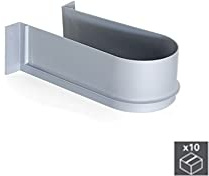 Emuca - Courbe sous-évier pour tiroir de Cuisine ou Salle de Bain, Gris, Lot de 10