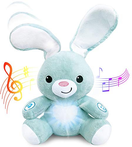 BabyBibi Easter Bunny Stuffed Animal - Interactive Soft Plush Peekaboo Bunny, 16 Tall - Peek a Boo Toy for Ages 6 Months to 5 Year Old