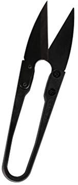 CaCaCook 1 Stück Schwarz Grip Metall Gewinde Clip Tailor Garn Frühjahr Schere Stitch Cutter,kleine Blätter und Blumen oder Stitch Schere Gartenschere Ernteschere Blumenschere