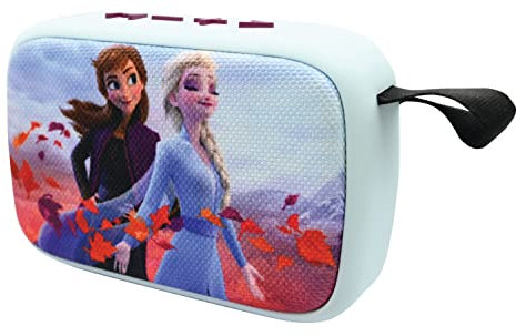 Lexibook Disney Die Eiskönigin - Tragbarer Bluetooth-Lautsprecher, Kabelloser, USB, TF-Karte, Akku, Blau/lila, BT018FZ