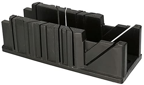 KOTARBAU® Caja de ingletes 2, Caja para inglete, Ideal para cortes en ángulos de 22,5°, 45° y 90°, Caja para cortar marcos, perfiles, tubos, Caja de sierra ingletadora, Caja de inglete de plástico