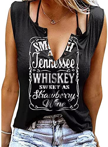 Damen Sommer Casual Tank Top Frauen Ärmellose Basic T Shirt schwarz Locker Oberteile Sexy V-Ausschnitt Weste Tunika Blusentop (S, Schwarz)