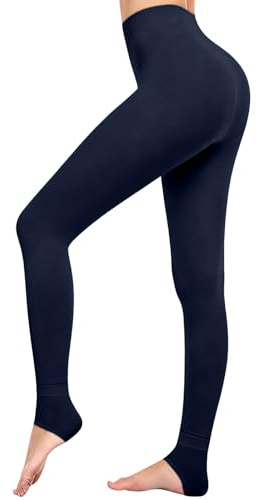 Rayson Leggings Donna Invernali Termici Leggings Elasticizzato Sport Casual Caldi Pantaloni Collant da Donna con Interno in Pile Leggings a Vita Alta Fodera in Caldo Velluto Lunghi