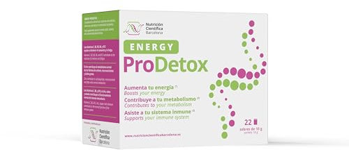 ENERGYPRODETOX - Ayuda a Cuerpo y Mente a Rendir Plenamente: Detox profundo, Energía instantánea, Antioxidante, Mejora Sistema Inmune y Microbiota, Aminoácidos + Vitaminas + Plantas - 22 sobres x 10g
