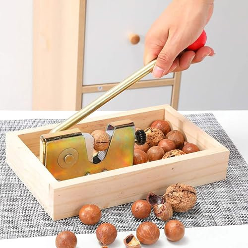 Manual Nutcracker Nut Tongs Tool, Macadamia Nut Cracker Adjustable Heavy Duty Pecan Nut Cracker Opener Tool for Walnuts Chestnuts Pecans Hazelnuts Almonds