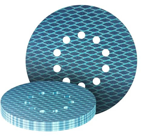 GZKTY 20 PCS 225mm Sanding Discs, 10-Hole Grits 150 Sanding Pads, Manual Electric 225mm Disc Sander for Drywall Walls, Reduced Clogging