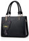 NICOLE & DORIS Kleine Handtasche Damen Süß Schultertaschen PU Leder Umhängetasche Mini Handtasche Mädchen Kuriertaschen Crossbody Bag mit Katzen Anhänger Schwarz