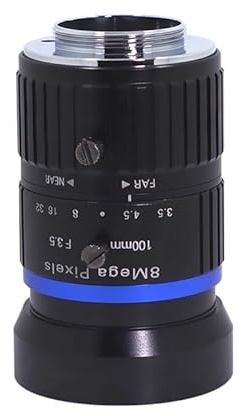100 mm fast brännvidd 8 MP FA 1 8,0 megapixel kameralins manuell bländare F3.5 maskinseende
