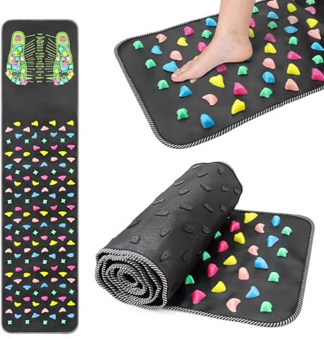 Tappetino per punti di pressione per piedi, punti di pressione opachi, 2 in 1, tappetino per agopressione smontabile, strumento per agopressione per rilassamento (170 x 33 cm)