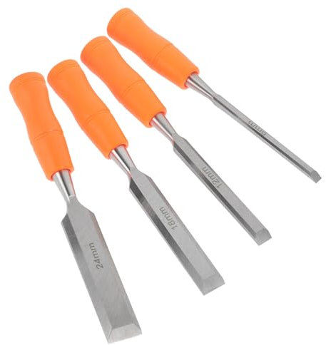 BEBEMOKO 4Stücke Teiliges Holzmeißel mit Ergonomischem Griff Langlebige Schnitzwerkzeuge für Heimwerker für Holzschnitzerei und Präzise Gravuren